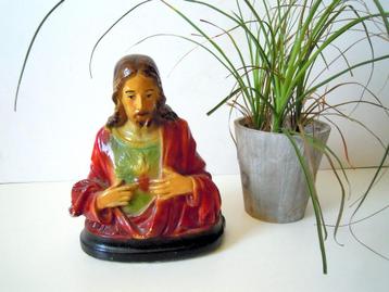 Oud borstbeeld van Jezus / Heilig Hart beeld beschikbaar voor biedingen