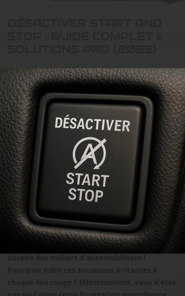 Service Stop & Start Off - Désactivation, Autos : Pièces & Accessoires, Tableau de bord & Interrupteurs, Enlèvement ou Envoi