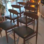 6 vintage houten stoelen (gereserveerd), Enlèvement, Utilisé