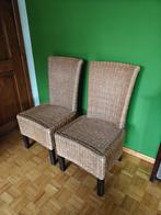 6 rieten stoelen (waarvan 2 met leuning), Huis en Inrichting, Stoelen, Ophalen, Riet of Rotan, Gebruikt, Overige kleuren