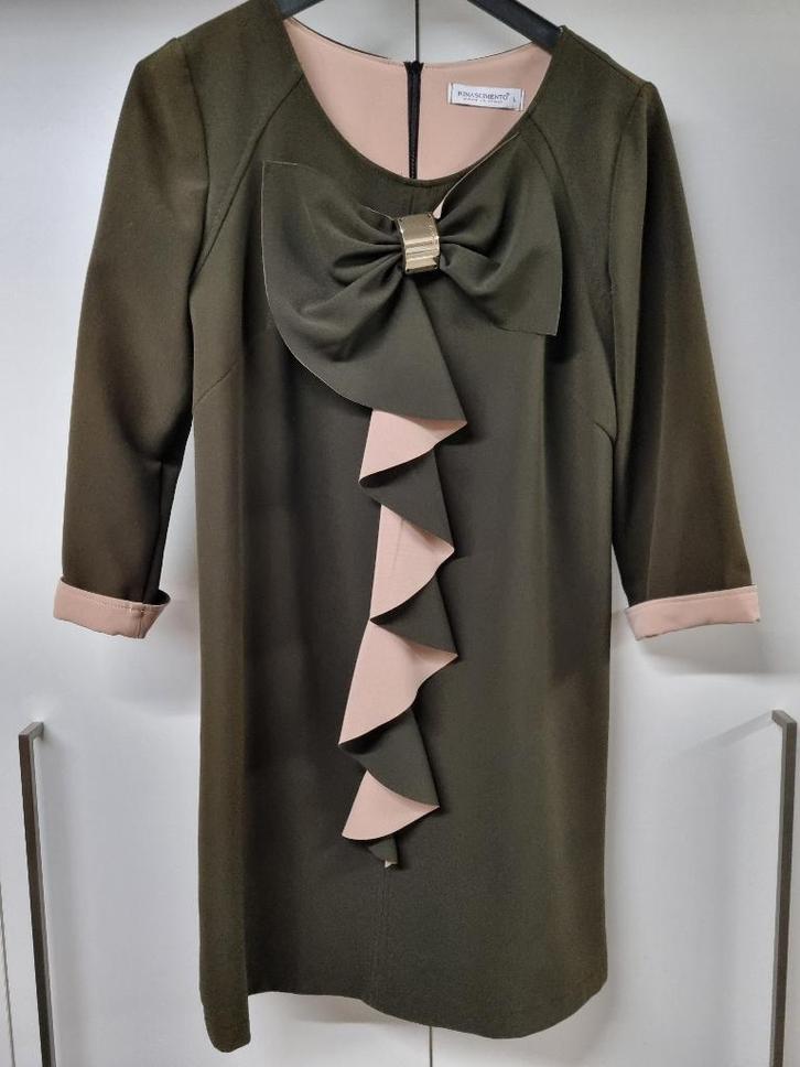 Bruine jurk - Rinascimento - maat L, Kleding | Dames, Jurken, Gedragen, Maat 42/44 (L), Bruin, Boven de knie, Ophalen of Verzenden