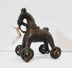 Antiek Indisch bronzen speelgoedpaard., Antiek en Kunst, Ophalen of Verzenden