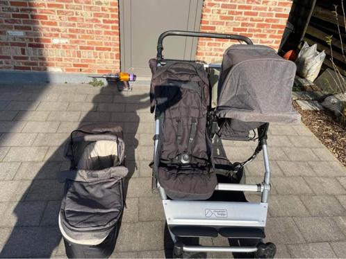 mountain buggy duet compact side by side, Kinderen en Baby's, Buggy's, Zo goed als nieuw, Overige merken, Duomodel, Regenhoes