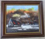 PAUL PERMEKE / WINTERLANDSCHAP / OLIEVERF DOEK / 81x91cm KAD, Antiek en Kunst, Kunst | Schilderijen | Klassiek, Ophalen