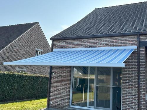 Zonneluifel, Tuin en Terras, Zonneschermen, Gebruikt, Knikarmscherm, 300 cm of meer, 250 cm tot 450 cm, Elektrisch, Ophalen