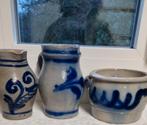 Trois cruches en grès  bleu et gris, Antiquités & Art, Enlèvement