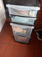 Lot de 2 armoires a 3 tiroirs en plastique, Maison & Meubles, Armoires | Commodes, Enlèvement ou Envoi, Comme neuf