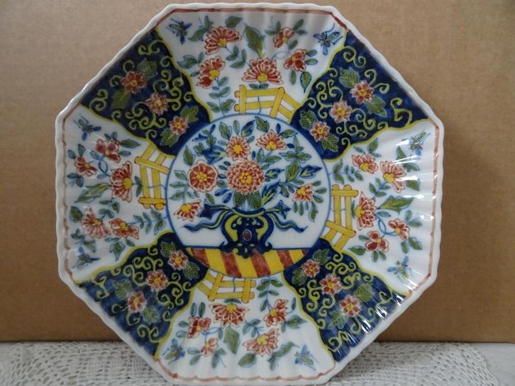 Wandbord bloemen Makkum Tichelaar wandbord bord bloemen 1960, Antiek en Kunst, Curiosa en Brocante, Ophalen of Verzenden