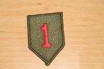 Amerikaanse patch uit de Tweede Wereldoorlog „1st Infantry D, Verzenden, Landmacht, Embleem of Badge