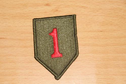 Amerikaanse patch uit de Tweede Wereldoorlog „1st Infantry D, Verzamelen, Militaria | Tweede Wereldoorlog, Landmacht, Embleem of Badge