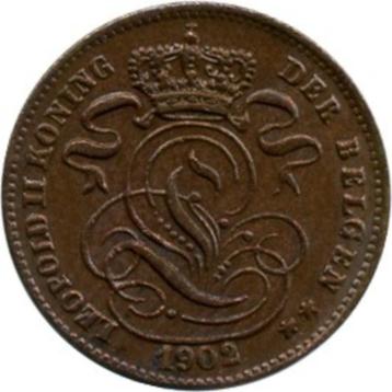 Belgique 1 centime, 1902 néerlandais - « ROI DES BELGES »