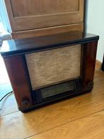 Philips 655A radio van mahonie en bakeliet 1940, Ophalen of Verzenden