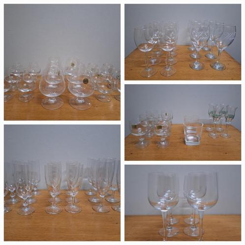 Glazen wijn, frisdrank, likeur, water, digestief,..., Huis en Inrichting, Keuken | Servies, Gebruikt, Glas of Glazen, Glas, Ophalen