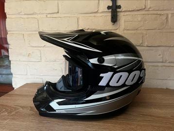 Casque de motocross avec 100 % de lunettes, Autres marques, Seconde main, L, Casque off road