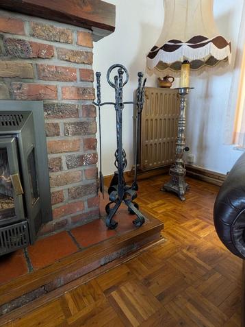 Smeedijzer haard set, Enlèvement, Utilisé, Cheminée au bois