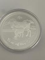 Zilveren munt 1oz Lunar serie II ox/os 2009, Zilver, Ophalen, Losse munt