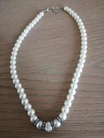 NIEUWE parel kettinketting, Bijoux, Sacs & Beauté, Colliers, Enlèvement ou Envoi, Neuf, Synthétique, Réglable