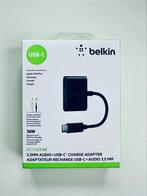 Belkin Rockstar USB-C charge adapter + audio 3,5mm, Electroménager, Pièces & Accessoires, Enlèvement ou Envoi