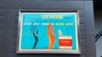 Vintage glacoide reclamebord Zemir sigaretten, Verzamelen, Ophalen of Verzenden, Gebruikt, Reclamebord