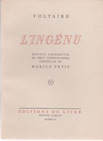 VOLTAIRE - L'INGÉNU - 9 lithographies de Marius Petit - 1945 beschikbaar voor biedingen