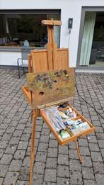 Chevalet  + peinture huile et pinceaux, Hobby en Vrije tijd, Schilderen, Ophalen of Verzenden, Ezel
