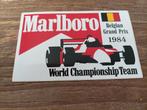 Sticker Marlboro F1 grand prix België 1984, Comme neuf, Enlèvement ou Envoi