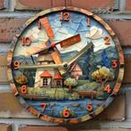 Horloge murale analogique en aluminium Nederlandse Molen (20, Enlèvement ou Envoi, Neuf, Analogique, Horloge murale