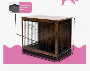 Houten Hondenbench - 98x59x75 (nieuw, nog in verpakking) beschikbaar voor biedingen