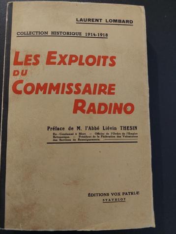 WW1 - les exploits du commissaire RADINO - L.  LOMBARD, Enlèvement ou Envoi, Utilisé