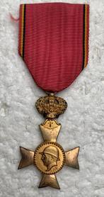 Medaille, Veteranen Koning Albert 1909-34, WOI Franse versie, Verzamelen, Ophalen of Verzenden, Overige soorten, Lintje, Medaille of Wings