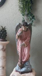 Antiek religieus beeld Altaar engel Terracotta 80 cm hoog, Antiek en Kunst, Antiek | Religieuze voorwerpen, Ophalen