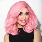 Lace front Diva / Drag pruik groot volume Reagan Pink Taffy, Verzenden, Nieuw, Pruik of Haarverlenging