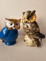 Albast Uil + Porselein Uil, Verzamelen, Beelden en Beeldjes, Ophalen of Verzenden