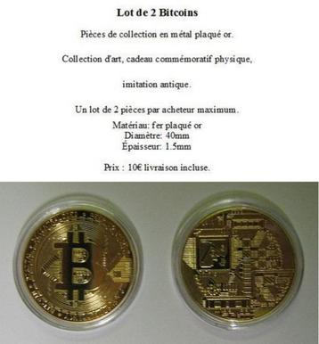 Lot de 2 Bitcoins beschikbaar voor biedingen