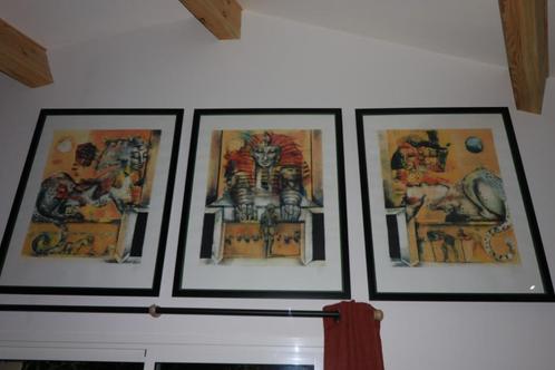 Drieluik Astrid Engels, Antiek en Kunst, Kunst | Schilderijen | Modern, Ophalen of Verzenden