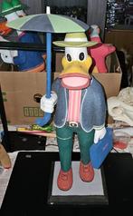 hout grote donald duck met paraplu hout 49 cm hoog, Donald Duck, Enlèvement, Statue ou Figurine, Neuf