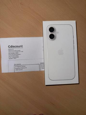  APPLE iPhone 16 256gb wit!! NIEUW!!  beschikbaar voor biedingen