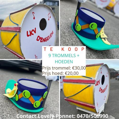 Trommel carnaval + foam hoeden, Diversen, Overige Diversen, Zo goed als nieuw, Ophalen