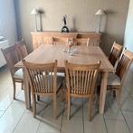 eetkamer + salontafel + tv kast, Ophalen, Gebruikt, Hedendaags, 6 tot 8 stoelen