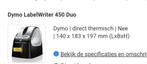 Dymo labelwriter 450, Nieuw, Dymo, Azerty, Etiket