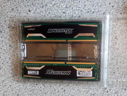 Kit Dual Channel DDR3 Crucial Ballistix Sport, Informatique & Logiciels, Mémoire RAM, Comme neuf, DDR3, Enlèvement ou Envoi