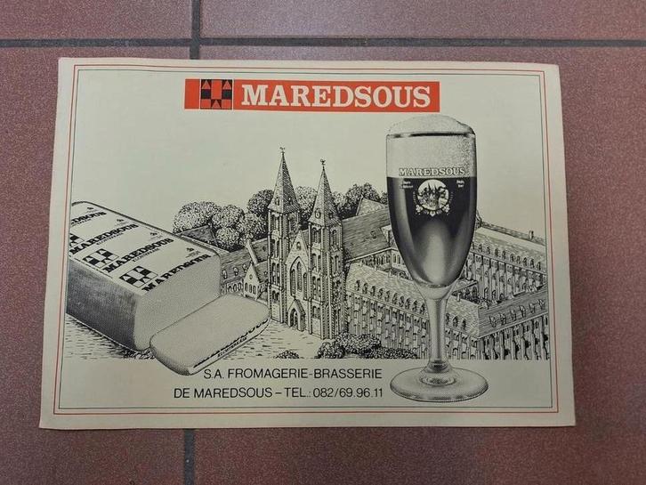 Reclame brouw proces bier Maredsous, Verzamelen, Merken en Reclamevoorwerpen, Gebruikt, Reclamebord, Ophalen of Verzenden