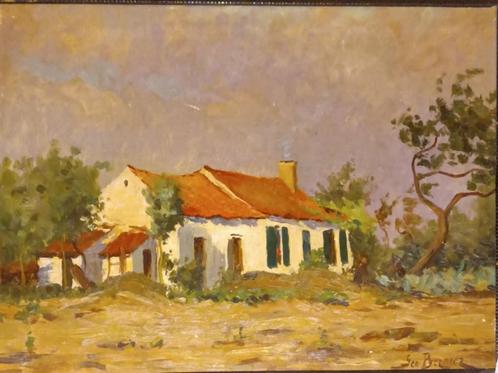 Geo Bernier (1862-1918): Oude hoeve (O/D, 48 x 40 cm), Antiek en Kunst, Kunst | Schilderijen | Klassiek, Ophalen of Verzenden