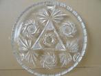 Vintage kristallen vlaaischotel vlaaischaal gebakschaal 30cm, Ophalen of Verzenden