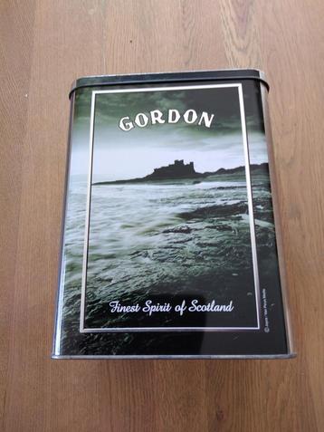 Gordon scotch blikken doos met glas