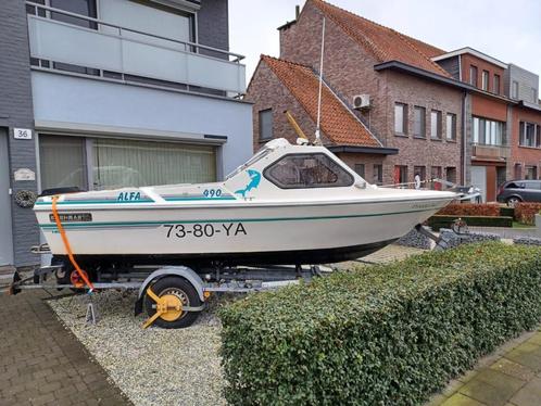 Beekman alfafish 490 met 60pk mercury, Watersport en Boten, Vis- en Consoleboten, Gebruikt, 50 tot 70 pk, 3 tot 6 meter, Benzine