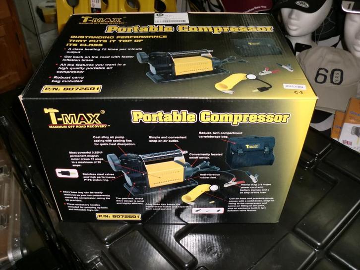 Compressor draagbaar T-MAX 72 ltr/min BA2641, Auto diversen, Auto-accessoires