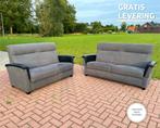 GRATIS LEVERING Mooie Antraciet Stoffen Bankstel 3 + 2,5 Zit, Ophalen, 150 tot 200 cm, Driepersoons, 75 tot 100 cm