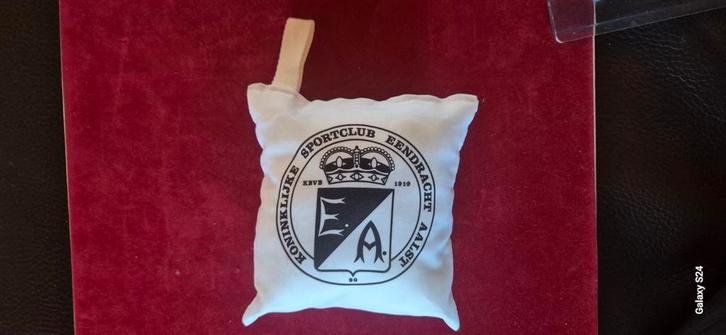 Kleine supporter kussentje Eendracht Aalst, Verzamelen, Sportartikelen en Voetbal, Zo goed als nieuw, Ophalen