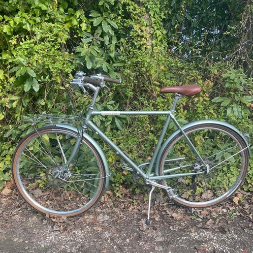 Creme caferacer heritage herenfiets, Fietsen en Brommers, Fietsen | Heren | Herenfietsen, Gebruikt, Overige merken, 53 tot 57 cm